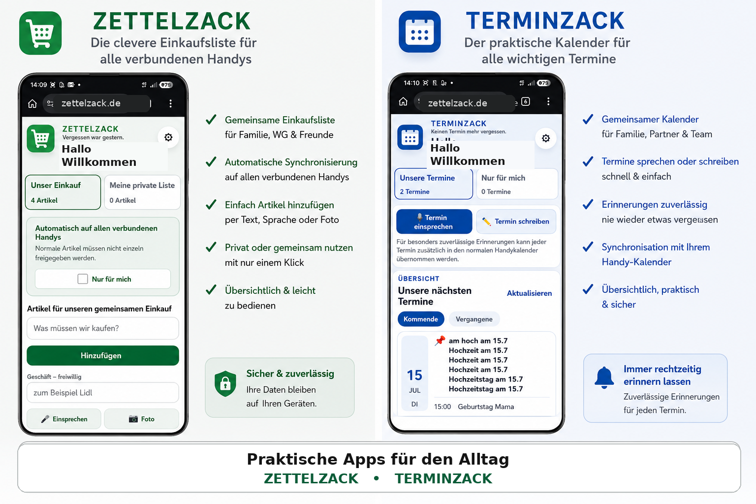 ZettelZack Einkaufslisten-App